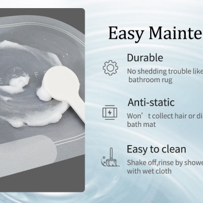 Combo 2 Thảm chùi chân siêu thấm hút nước 3 giây chống trơn trượt kích thước 60x40cm cho phòng tắm, phòng bếp, dễ dàng vệ sinh, nhanh khô vệ sinh nhà cửa an toàn với da.