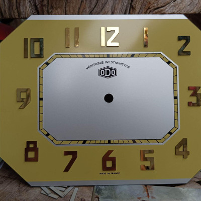 Mặt số nhôm đồng hồ Odo, mặt bát giác ngang Kankoo Clock phiên bản mới nhôm dày 5 dem- Có bán kèm viền