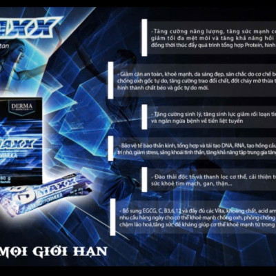 DMAXX thức uống bổ sung vitamin năng lượng có đường DAMODE 44 gói màu xanh mỗi gói 22gr