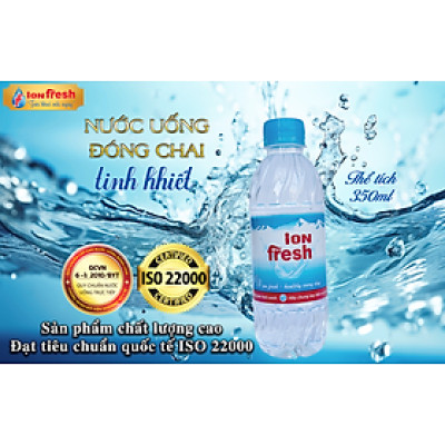 Nước uống đóng chai tinh khiết 350ml iON FRESH thùng 24 chai