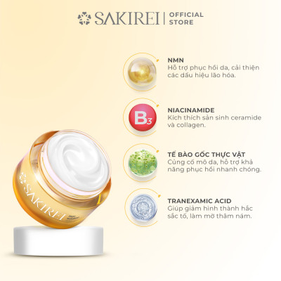 Combo Xịt NMN, HA Sakirei & Kem dưỡng da Sakirei NMN Revitalize từ Nhật Bản