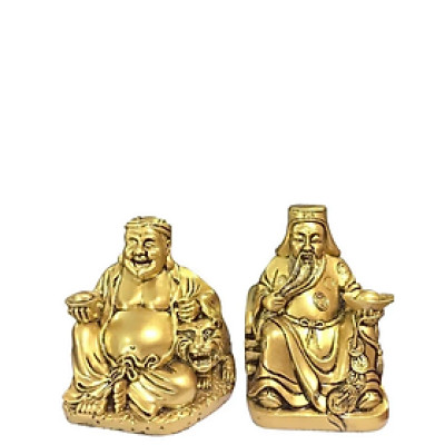 Tượng Ông Thần Tài Thổ Địa CTT8 13x 13 x 17cm Tundo mạ vàng hoặc màu xanh