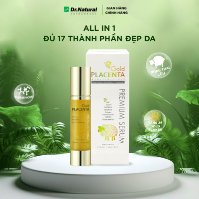 Serum Vàng Nhau Thai Cừu Dr Natural Astragrace Gold Placenta Premium 50ml | Giúp Trắng Da - Cấp Ẩm 24h - Hàng Chính Hãng
