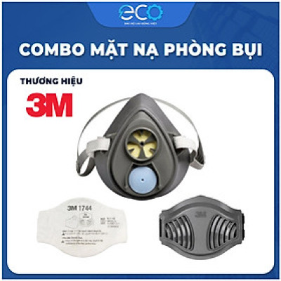 Mặt Nạ Phòng Bụi 3M 3100/3200 kèm tấm lọc bụi 3M 1774 và nắp giữ tấm lọc bụi 3M 1700