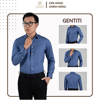 Áo sơ mi nam tay dài màu xanh chàm GENTITI by Thái Tuấn - 1C806HAKT057