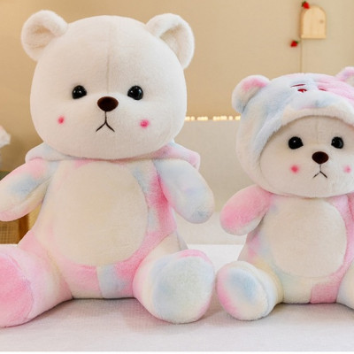 Thú nhồi bông Lena loang đội nón dễ thương - Size từ 50cm đến 80cm - Quà tặng gấu bông Lena họa tiết Galaxy êm mịn.