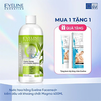 Nước Hoa Hồng Kiềm Dầu Khoáng Chất Magma Eveline 400ml