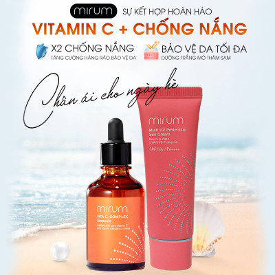 Tinh chất VITAMIN C sáng da, xóa nám và tàn nhang Ampoule Vitamin C Mirum 50ml