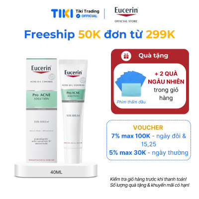 Tinh Chất Eucerin Dưỡng Cho Da Mụn Pro Acne Solution SOS Serum 40ml