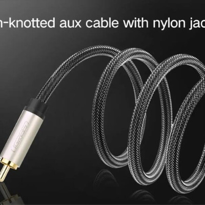 Ugreen UG20744AV133TK 15M màu Xám Cáp âm thanh bông sen Coaxial cao cấp - HÀNG CHÍNH HÃNG