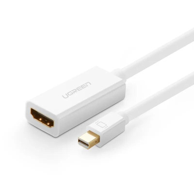 Ugreen UG10460MD112TK 18CM màu Trắng Cáp chuyển đổi Mini DP sang HDMI hỗ trợ phân giải 1920x1080 - HÀNG CHÍNH HÃNG
