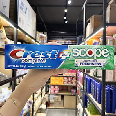 Kem đánh răng Crest Complete Extra Whitening Scope Advanced Freshness 232g