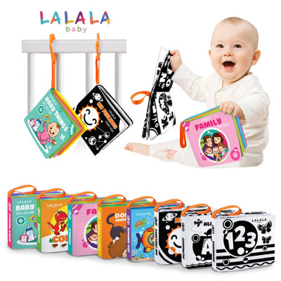 Sách vải Lalala baby kích thích thị giác cho bé sơ sinh 0 đến 12 tháng