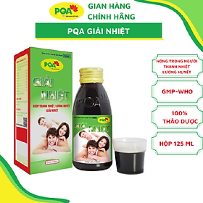 Giải Nhiệt PQA Thành Phần Từ Thiên Nhiên Giúp Thanh Nhiêt Lương Huyết Dùng Cho Người Bị Nóng Trong Hộp 125ml