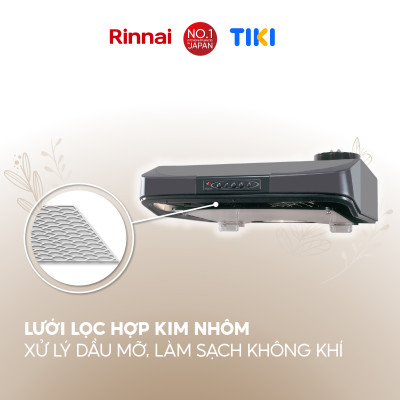 Máy hút mùi 70cm Rinnai RI-H7(Vt-G) ống thoát 161W - Hàng chính hãng.