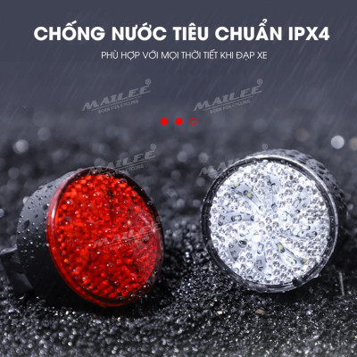 Đèn hậu cảnh báo xe đạp gắn sau CỐI XAY GIÓ AQ-113 dung lượng 500mAh 8 chế độ cảnh báo, sạc USB, chống nước IPX4 - Mai Lee