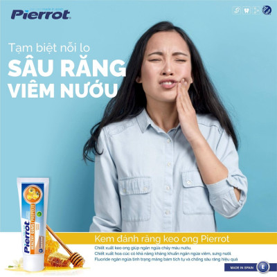 [ Mua 2 tặng 1 bàn chải ] Kem đánh răng chắc khỏe nướu Pierrot 75ml
