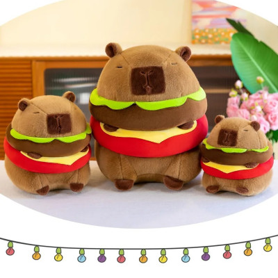 Thú nhồi bông Capybara bánh mì hamburger Đáng Yêu - Size từ 35cm đến 80cm - Quà tặng gấu bông chuột lang nước capy bara đáng yêu siêu mập