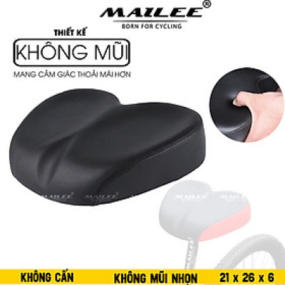 Yên xe đạp Không mũi trước công thái học PU-667, mềm rộng dày, chống sốc 26x21x6 cm Da PU phù hợp xe đạp/ xe đạp điện/ xe mtb - Mai Lee
