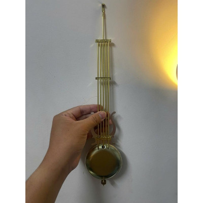 Cây lắc đồng hồ treo tường cao cấp 30cm – Cây lắc hợp kim mạ vàng bóng, dùng cho đồng hồ gỗ lũa, đồng hồ cổ
