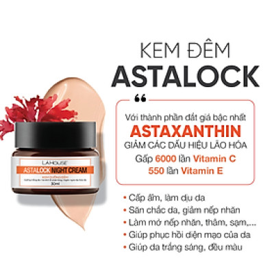 Kem dưỡng đêm,dưỡng ẩm,dưỡng trắng da LÁ HOUSE Astalock Night Cream 10ml/30ml