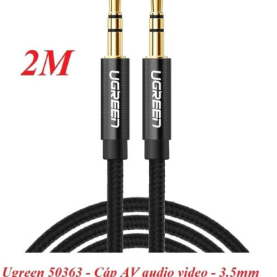 Ugreen UG50363AV112TK 2M màu Đen Cáp âm thanh 2 đầu 3.5mm dương - HÀNG CHÍNH HÃNG