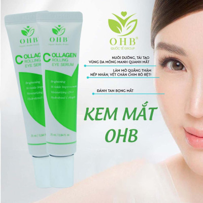 Thanh lăn dưỡng mắt Collagen Rolling Eye Serum OHB MADE IN KOREA. 
