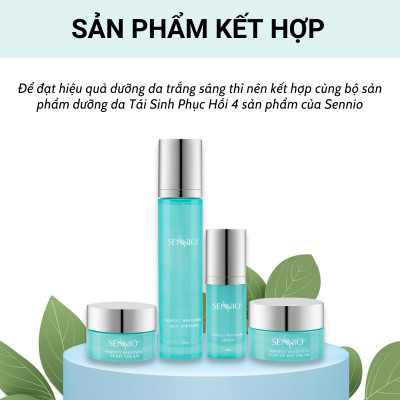 Kem dưỡng ẩm Sennio Perfect Whitening Night Cream dưỡng trắng da mặt ban đêm tái tạo và phục hồi da 30g SNO 830