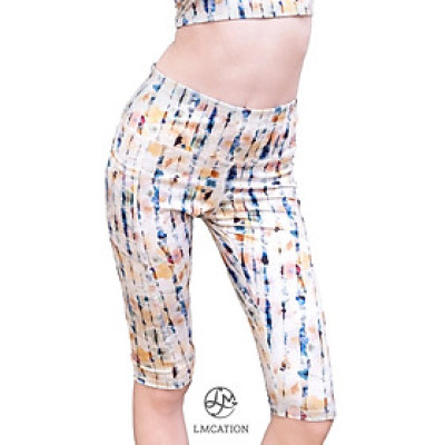 Quần lửng thể thao trên gối LMcation túi 2 bên - Sọc đủ màu