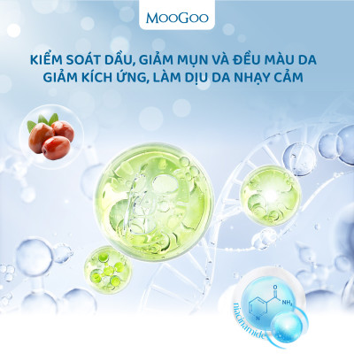 Serum Tinh Chất Cấp Ẩm & Tái Tạo Da Hyaluronic Acid và Niacinamide 25ml MooGoo cho da nhạy cảm - hàng Úc