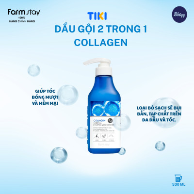 Dầu Gội 2 Trong 1 Collgane _ Collagen Water Full Shampoo & Conditioner