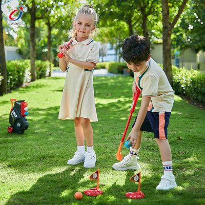 Bộ đồ chơi gậy đánh golf mini cỡ lớn cho bé vui chơi vận động kèm túi xách có bánh xe dễ di chuyển, quà tặng sinh nhật