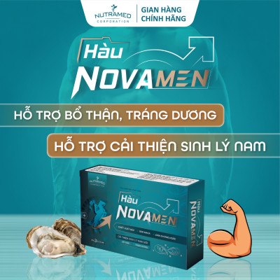 Viên uống Hàu Novamen hỗ trợ bổ thận, tráng dương, tăng cường sinh lý nam giới (30 viên) - Nutramed