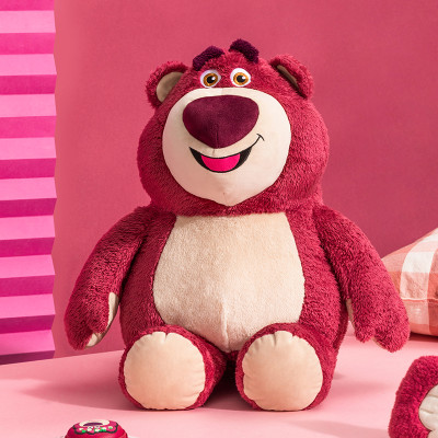 Gấu bông Lotso dâu màu đỏ mặt cười đáng yêu - Size từ 40cm đến 65cm - Quà tặng thú nhồi bông gấu dâu dáng đứng lông mịn.
