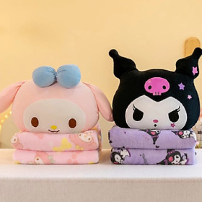 Bộ Chăn Gối Văn Phòng Thú Kèm Chăn Kuromi Và Medony 2 In 1 Đa Năng Tiện Lợi Chăn Kích Thước 1m×1m6 - HÀNG CHÍNH HÃNG MINIIN