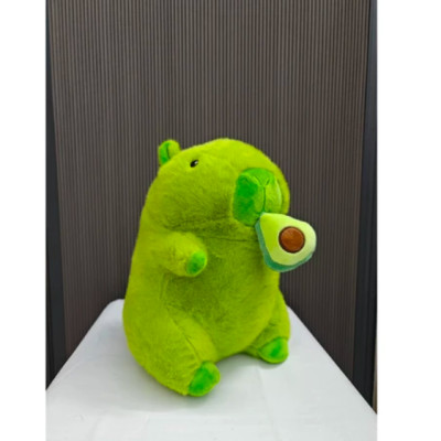 Thú nhồi bông capybara ăn bơ cute - Size từ 30cm đến 50cm - Quà tặng chuột lang nước xanh bơ êm mịn.