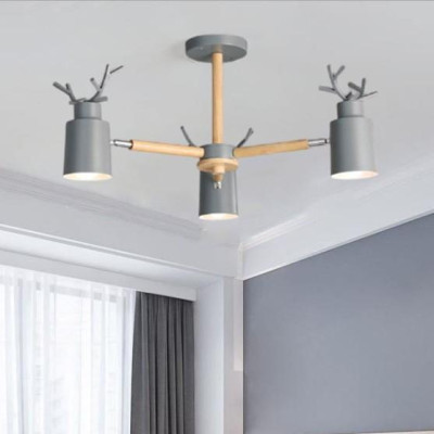 Đèn chùm NOTERSE sừng hươu 3 tay kiểu dáng độc đáo, hiện đại - kèm bóng LED chuyên dụng.