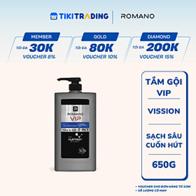 Tắm Gội 2 trong 1 Romano Vip 650g