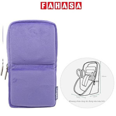 Túi Bút Đứng Vải Nhung - Campus PCS-100-V - Màu Tím