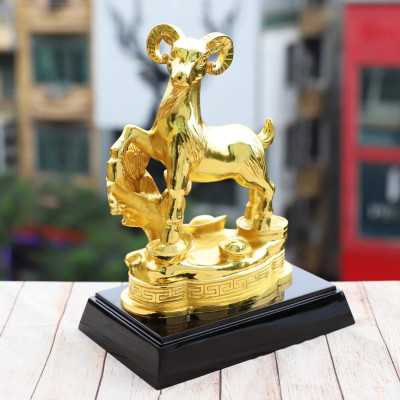 Tượng Dê phong thủy mạ vàng size lớn - Quà tặng mừng Sếp tuổi Mùi