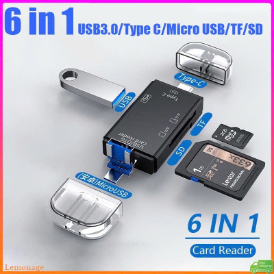 Đầu đọc thẻ nhớ SD, TF chân Type C, USB 3.0 Micro USB / U / Type C / TF / SD Cho Điện Thoại / Laptop - Hàng Nhập Khẩu