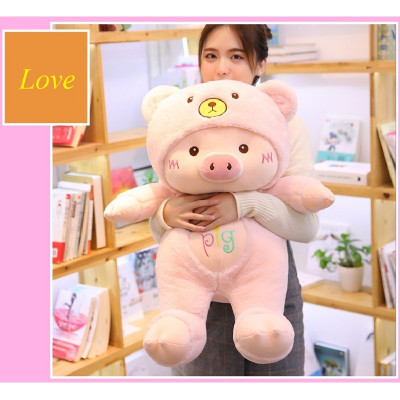 Gấu Bông Heo Cosplay Thú Nhồi Bông Heo Đội Mũ Hàng Cao Cấp