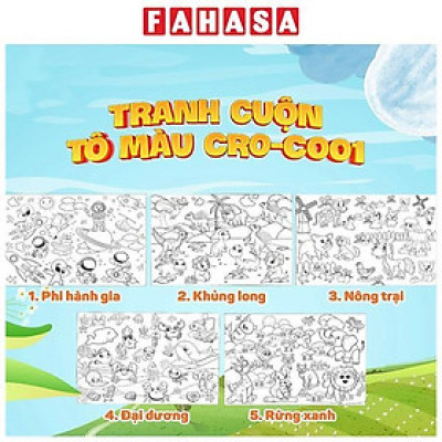 Tranh Cuộn Tô Màu DIY 2in1 - Thiên Long CRO-C001 (5 Tờ/Cuộn)