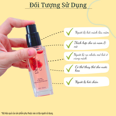 COMBO 2 Chai Xịt Khử Mùi Hôi Nách Deora Clear 50ml, Khử Mùi Toàn Thân, Không Gấy Ố Vàng Áo