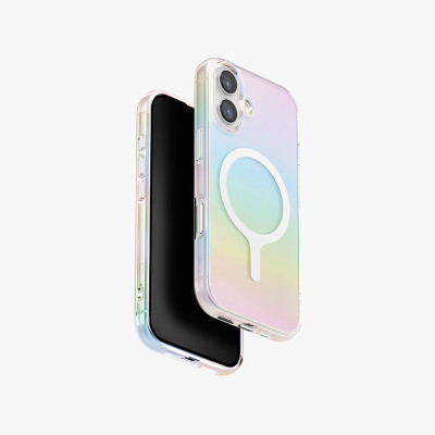 Ốp lưng Cho iPhone 17 Series UNIQ Iridescia Hiệu Ứng Holographic Chuyển Sắc Cầu Vồng Sạc Không Dây MagClick Hàng Chính Hãng