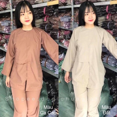 ĐỒ LAM ĐI CHÙA Đồ Đi Chùa# Vạt Hò Nút Thắt Vải Kate Mịn