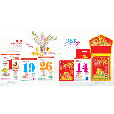 Lịch Bloc Cực Đại 2026 - 365 Ngày Như Ý - Sách Thời Đại STĐ-NST04