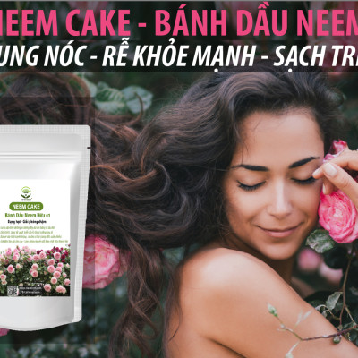 Combo Dầu Neem và Bánh dầu Neem hữu cơ DOCNEEM trị sâu bệnh, sùng đất cuốn chiếu, kích rễ hoa hồng chai 100ml và túi 1kg
