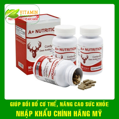  Viên uống đông trùng hạ thảo Nhung hươu A+ Nutrition Codysceps Deer | Nhập Khẩu chính hãng Mỹ