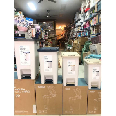 Thùng rác đạp chữ nhật Hiro 20L cao cấp nhật Bản (Kèm ruột)